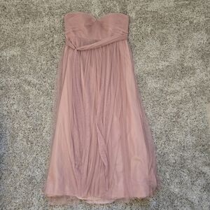 Jenny Yoo Collection Strapless Tulle Dress Blush Pink Size 22‎ Formal Bridesmaid